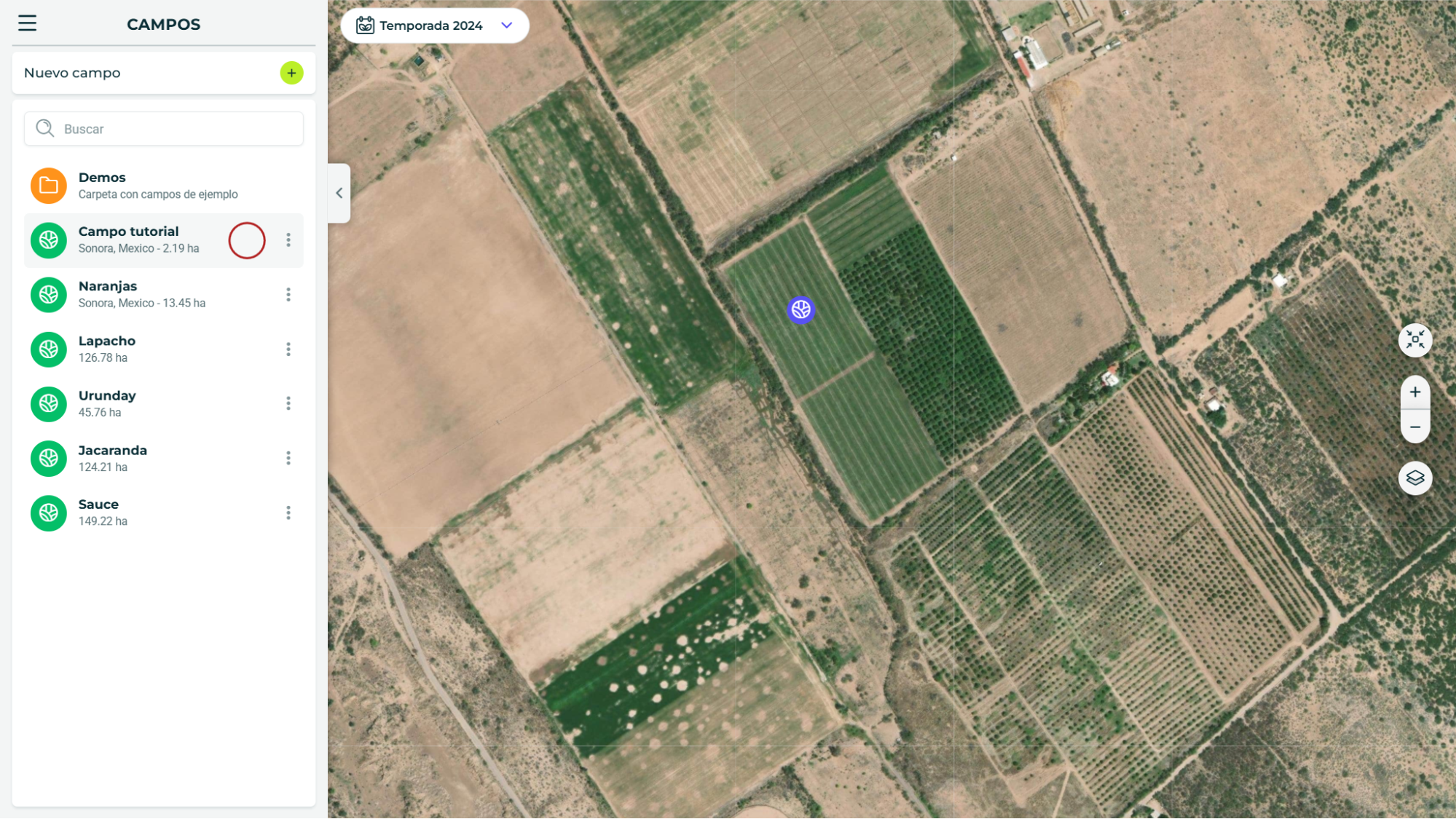 Seleccion del campo