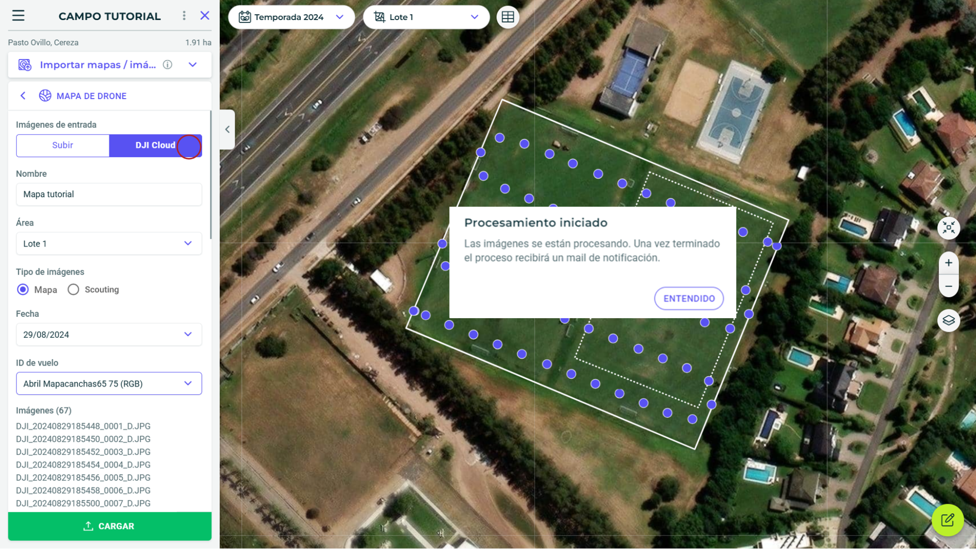 Carga desde DJI Cloud