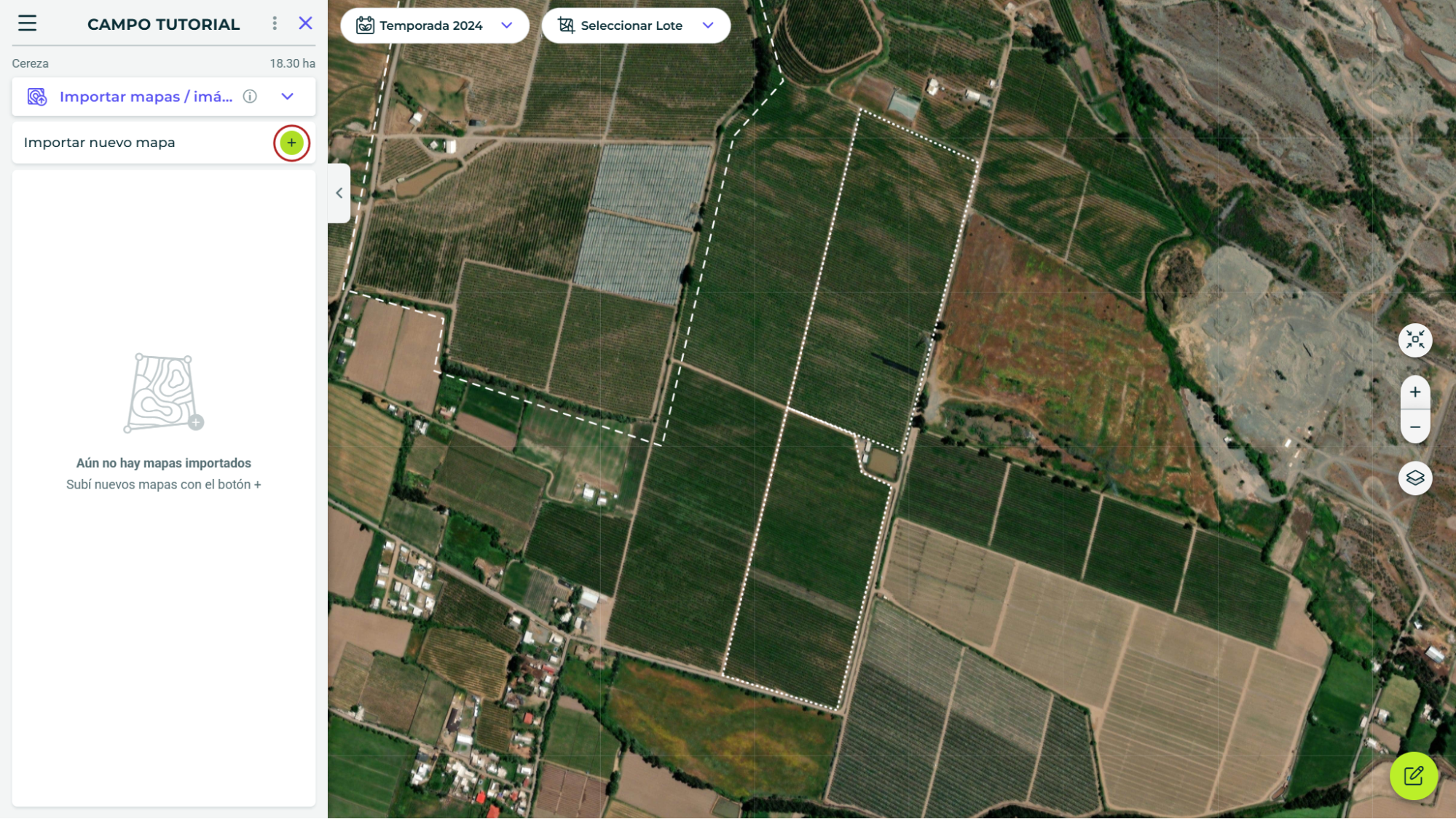 Click en Importar nuevo mapa