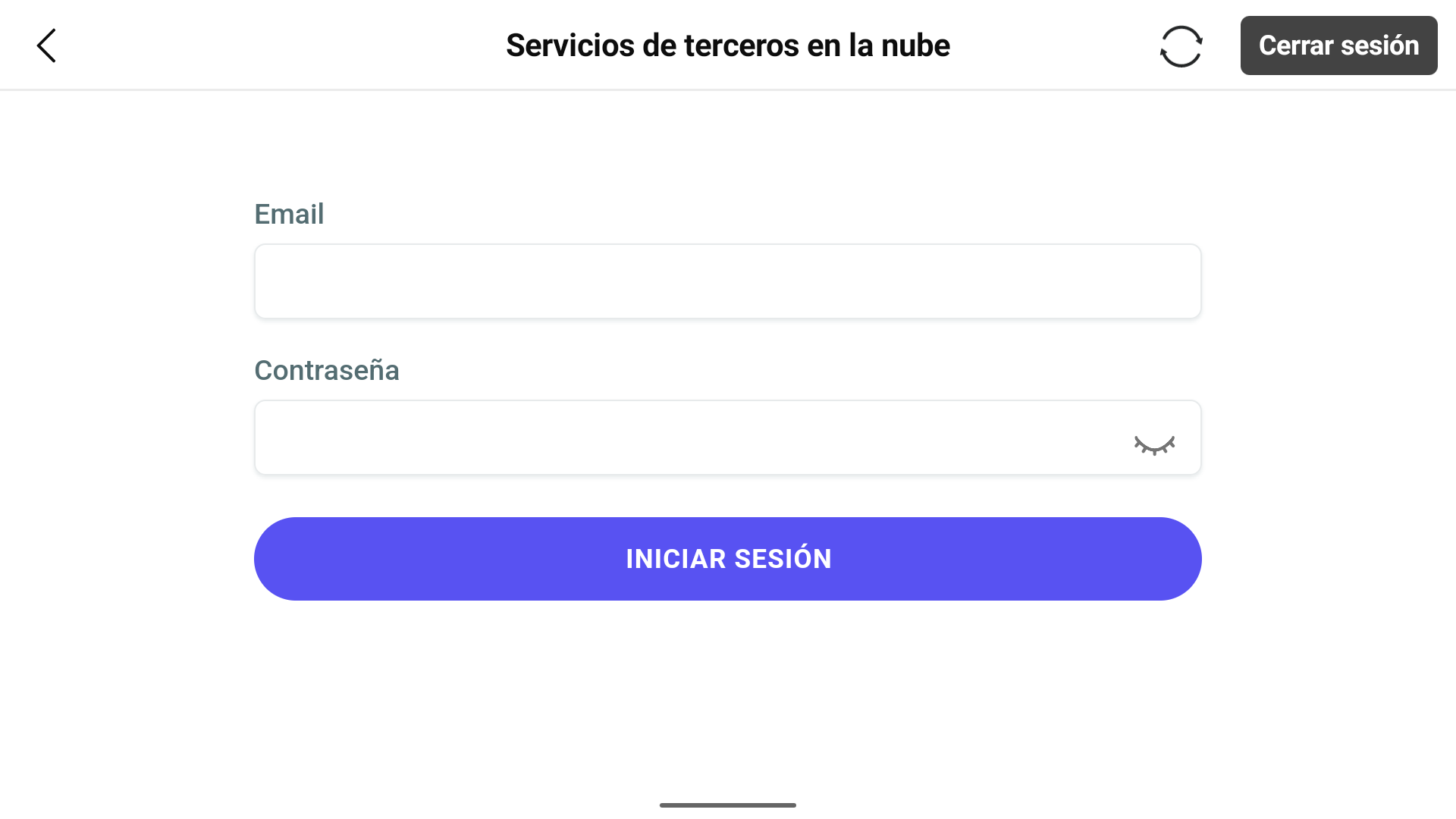 Inicio de sesión manual