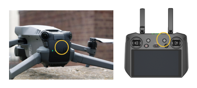 Encender drone y mando
